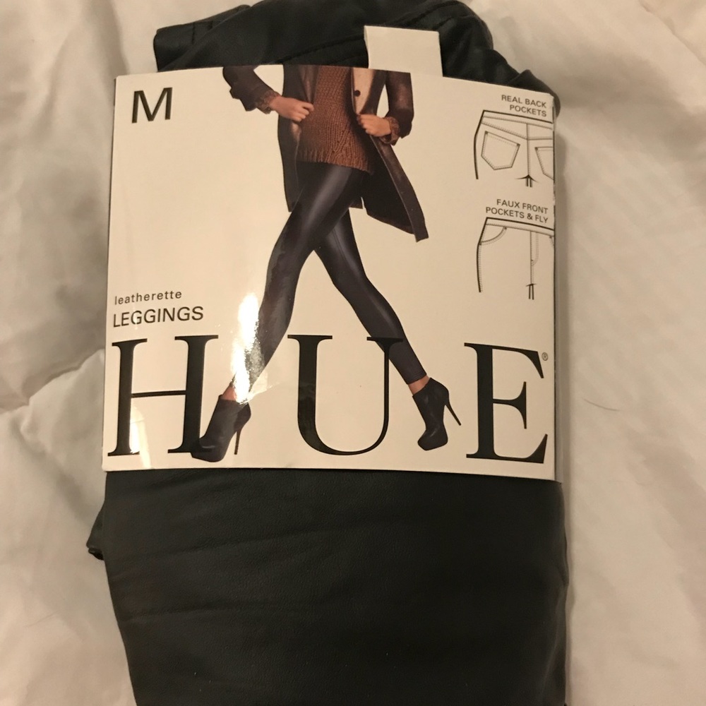 Hue faux leather leggings